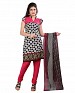 Black and Pink Crepe Printed Dress Materials @ 60% OFF Rs 370.00 Only FREE Shipping + Extra Discount - unstich Kurtie, Buy unstich Kurtie Online, Poly Crepe, Printed Kurtie, Buy Printed Kurtie,  online Sabse Sasta in India - Dress Materials for Women - 6178/20160205