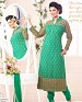 sayali latest sea green Straightfit salwar suit @ 45% OFF Rs 2059.00 Only FREE Shipping + Extra Discount - Georgette, Buy Georgette Online, Semi-stitched, Straight suit, Buy Straight suit,  online Sabse Sasta in India - Salwar Suit for Women - 3123/20150925
