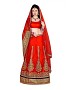 Orange Net Embroidered Unstiched Lehenga Choli And Dupatta set @ 63% OFF Rs 1606.00 Only FREE Shipping + Extra Discount - Net Lehenga, Buy Net Lehenga Online, unstich Lehenga, Designer Lehenga, Buy Designer Lehenga,  online Sabse Sasta in India - Lehengas for Women - 6296/20160206