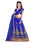 Blue Net Embroidered Unstiched Lehenga Choli And Dupatta set @ 63% OFF Rs 1606.00 Only FREE Shipping + Extra Discount - Satin Lehenga, Buy Satin Lehenga Online, unstich Lehenga, Designer Lehenga, Buy Designer Lehenga,  online Sabse Sasta in India -  for  - 6297/20160206