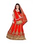 Orange Net Embroidered Unstiched Lehenga Choli And Dupatta set @ 63% OFF Rs 1606.00 Only FREE Shipping + Extra Discount - Net Lehenga, Buy Net Lehenga Online, unstich Lehenga, Designer Lehenga, Buy Designer Lehenga,  online Sabse Sasta in India - Lehengas for Women - 6299/20160206