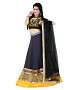 Black Satin Embroidered Unstiched Lehenga Choli And Dupatta set @ 65% OFF Rs 1173.00 Only FREE Shipping + Extra Discount - Satin Lehenga, Buy Satin Lehenga Online, unstich Lehenga, Designer Lehenga, Buy Designer Lehenga,  online Sabse Sasta in India -  for  - 6301/20160206