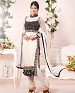 sayali latest white & black Straightfit salwar suit @ 24% OFF Rs 2100.00 Only FREE Shipping + Extra Discount - Georgette, Buy Georgette Online, Semi-stitched, Straight suit, Buy Straight suit,  online Sabse Sasta in India - Salwar Suit for Women - 3125/20150925
