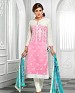 Designer Latest  Pink  Cotton Salwar Suit Dress Material S721- S721, Buy S721 Online, Dress Material, Embroidery Work, Buy Embroidery Work,  online Sabse Sasta in India - Palazzo Pants for Women - 4390/20151103