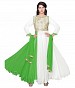782302-Green And White party were anarkali suit- dress material, Buy dress material Online, Anarkali suit, Salwar suit, Buy Salwar suit,  online Sabse Sasta in India - Semi Stitched Anarkali Style Suits for Women - 4434/20151120