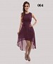 Dark Purple Casual Georgette Semi-stitched Kurti @ 56% OFF Rs 555.00 Only FREE Shipping + Extra Discount - Georgette Kurti, Buy Georgette Kurti Online, Western Wear, Semi Stiched kurtis, Buy Semi Stiched kurtis,  online Sabse Sasta in India - Tunic for Women - 8568/20160407