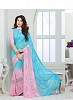 Fabboom New Sky & Pink Nazneen Chiffon Designer Saree- Chiffon Saree, Buy Chiffon Saree Online, Saree, Saree, Buy Saree,  online Sabse Sasta in India - Sarees for Women - 10866/20160720
