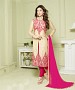 CREAM AND PINK EMBROIDERED HEAVY CHANDERI STRAIGHT SUIT @ 31% OFF Rs 1297.00 Only FREE Shipping + Extra Discount - chanderi, Buy chanderi Online, STRAIGHT SUIT, partywear suit, Buy partywear suit,  online Sabse Sasta in India -  for  - 9092/20160505