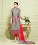 GREY AND RED EMBROIDERED HEAVY CHANDERI STRAIGHT SUIT @ 31% OFF Rs 1297.00 Only FREE Shipping + Extra Discount - chanderi, Buy chanderi Online, STRAIGHT SUIT, partywear suit, Buy partywear suit,  online Sabse Sasta in India -  for  - 9094/20160505