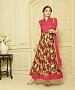 PEACH AND MULTY PRINTED BHAGALPURI PRINT ANARKALI SUIT @ 31% OFF Rs 1606.00 Only FREE Shipping + Extra Discount - chiffon Suit, Buy chiffon Suit Online, STRAIGHT SUIT, partywear suit, Buy partywear suit,  online Sabse Sasta in India - Salwar Suit for Women - 9108/20160505