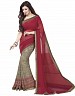 Beautiful Maroon Printed,lace Work Georgette Saree- sarees, Buy sarees Online, sarees for women, printed sarees for women, Buy printed sarees for women,  online Sabse Sasta in India - Sarees for Women - 10181/20160615