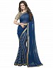 Beautiful Blue Printed,lace Work Georgette Saree- sarees, Buy sarees Online, sarees for women, printed sarees for women, Buy printed sarees for women,  online Sabse Sasta in India - Sarees for Women - 10188/20160615