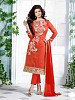 Lovely Orange Floral Embroidery Cotton salwar suit- salwar suits for women, Buy salwar suits for women Online, dress materials for women, anarkali suits, Buy anarkali suits,  online Sabse Sasta in India -  for  - 10419/20160624