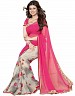 Beautiful Pink Printed,lace Work Georgette Saree- sarees, Buy sarees Online, sarees for women, printed sarees for women, Buy printed sarees for women,  online Sabse Sasta in India -  for  - 10204/20160615