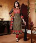 Designer Semi stitched Cotton embroidered long straight suit @ 60% OFF Rs 1422.00 Only FREE Shipping + Extra Discount - suits, Buy suits Online, Designr suits,  online Sabse Sasta in India -  for  - 10729/20160706
