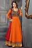 New Fancy Orange color Anarkali suit @ 59% OFF Rs 1029.00 Only FREE Shipping + Extra Discount - dress material, Buy dress material Online, anarkali, salwar suit, Buy salwar suit,  online Sabse Sasta in India - Semi Stitched Anarkali Style Suits for Women - 2501/20150924
