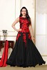 Karishma Red & Black Anarkali Salwar Suit @ 43% OFF Rs 1579.00 Only FREE Shipping + Extra Discount - Georgette, Buy Georgette Online, Anarkali Suit, Karishma Kapoor, Buy Karishma Kapoor,  online Sabse Sasta in India - Semi Stitched Anarkali Style Suits for Women - 2408/20150922