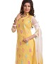 Yellow Cotton Embroidered Party Wear Unstitched Dress @ 47% OFF Rs 958.00 Only FREE Shipping + Extra Discount - Chanderi Cotton Suit, Buy Chanderi Cotton Suit Online, unstich Suit, Straight suit, Buy Straight suit,  online Sabse Sasta in India -  for  - 6656/20160229