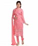 Light Peach Glaze Embroidered Party Wear Unstitched Dress @ 48% OFF Rs 988.00 Only FREE Shipping + Extra Discount - Cotton Suit, Buy Cotton Suit Online, unstich Suit, Straight suit, Buy Straight suit,  online Sabse Sasta in India - Palazzo Pants for Women - 6665/20160229