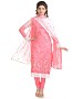 Light Pink Glaze Embroidered Party Wear Unstitched Dress @ 47% OFF Rs 958.00 Only FREE Shipping + Extra Discount - Cotton Suit, Buy Cotton Suit Online, unstich Suit, Straight suit, Buy Straight suit,  online Sabse Sasta in India - Palazzo Pants for Women - 6666/20160229