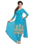 Blue Glaze Embroidered Party Wear Unstitched Dress @ 46% OFF Rs 1025.00 Only FREE Shipping + Extra Discount - Cotton Suit, Buy Cotton Suit Online, unstich Suit, Straight suit, Buy Straight suit,  online Sabse Sasta in India - Dress Materials for Women - 6668/20160229