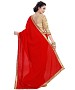 Self Designed Red Heavy Georgette Fancy Lace Work Saree @ 31% OFF Rs 1173.00 Only FREE Shipping + Extra Discount - Georgette Saree, Buy Georgette Saree Online, Deginer Saree, Party Wear Saree, Buy Party Wear Saree,  online Sabse Sasta in India - Sarees for Women - 6685/20160301