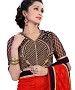 Self Designed Red Jacquard Georgette Fancy Lace Work Saree @ 31% OFF Rs 1482.00 Only FREE Shipping + Extra Discount - Georgette Saree, Buy Georgette Saree Online, Deginer Saree, Party Wear Saree, Buy Party Wear Saree,  online Sabse Sasta in India -  for  - 6686/20160301