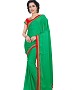 Green Satin Chiffon Fancy Border Work Bollywood Saree @ 31% OFF Rs 1235.00 Only FREE Shipping + Extra Discount - Chiffon Saree, Buy Chiffon Saree Online, Deginer Saree, Party Wear Saree, Buy Party Wear Saree,  online Sabse Sasta in India -  for  - 6687/20160301