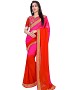 Self Designed Pink Padding Georgette Saree @ 31% OFF Rs 1149.00 Only FREE Shipping + Extra Discount - Georgette Saree, Buy Georgette Saree Online, Deginer Saree, Party Wear Saree, Buy Party Wear Saree,  online Sabse Sasta in India - Sarees for Women - 6690/20160301