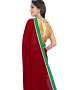 Maroon Georgette Self Designed Saree @ 31% OFF Rs 864.00 Only FREE Shipping + Extra Discount - Georgette Saree, Buy Georgette Saree Online, Deginer Saree, Party Wear Saree, Buy Party Wear Saree,  online Sabse Sasta in India - Sarees for Women - 6696/20160301