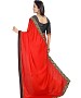 Red Satin Georgette Self Designed Saree @ 31% OFF Rs 1112.00 Only FREE Shipping + Extra Discount - Georgette Saree, Buy Georgette Saree Online, Deginer Saree, Party Wear Saree, Buy Party Wear Saree,  online Sabse Sasta in India -  for  - 6699/20160301