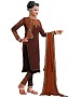 Designer Brown Salwar Suit @ 53% OFF Rs 1235.00 Only FREE Shipping + Extra Discount - Salwar Suit, Buy Salwar Suit Online, salwar suits for women, dress materials for women, Buy dress materials for women,  online Sabse Sasta in India - Dress Materials for Women - 10437/20160627