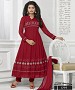 Buy Exclusive Chiffon Maroon Dress Material @ 52% OFF Rs 1173.00 Only FREE Shipping + Extra Discount - Anarkali Suit, Buy Anarkali Suit Online, salwar suits for women, dress materials for women, Buy dress materials for women,  online Sabse Sasta in India - Salwar Suit for Women - 10439/20160627