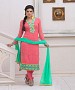 Designer Pink Chiffon Dress Material @ 62% OFF Rs 926.00 Only FREE Shipping + Extra Discount -  online Sabse Sasta in India - Palazzo Pants for Women - 10425/20160627