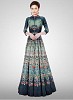 Designer New Turquoise Long Printed Semi Stitched Gown- gown,dress,lehenga choli, Buy gown,dress,lehenga choli Online, Dress , salwar suit, salwar suit, Buy salwar suit,  online Sabse Sasta in India - Gown for Women - 11374/20170426