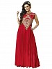 New Red Designer Embroidered Gown- gown, Buy gown Online, Fancy, A line, Buy A line,  online Sabse Sasta in India - Gown for Women - 9250/20160520