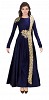 New Blue Floor Touch Embroidered Designer Gown @ 48% OFF Rs 1359.00 Only FREE Shipping + Extra Discount - Gown, Buy Gown Online, Indo Western Dress, Long Skirt, Buy Long Skirt,  online Sabse Sasta in India - Gown for Women - 10514/20160627
