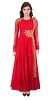 Designer Red Floor Touch Gown @ 48% OFF Rs 1359.00 Only FREE Shipping + Extra Discount - Gown, Buy Gown Online, Indo Western Dress, Long Skirt, Buy Long Skirt,  online Sabse Sasta in India - Gown for Women - 10515/20160627