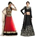 Latest Black & Red Designer combo Lahnga Choli @ 58% OFF Rs 1482.00 Only FREE Shipping + Extra Discount - Partywear Lahnga, Buy Partywear Lahnga Online, Semi-stitched Lahnga, Deginer Lahnga, Buy Deginer Lahnga,  online Sabse Sasta in India - Lehengas for Women - 10842/20160714