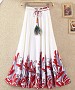 Fancy White & Red Colour Faux Georgette Womens Skirt @ 62% OFF Rs 1113.00 Only FREE Shipping + Extra Discount - Skirts, Buy Skirts Online, Dress, Bottom, Buy Bottom,  online Sabse Sasta in India - Bottoms & Skirts for Women - 10537/20160627