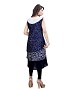 Navy Blue and White Georgette Printed Party Wear Umbrella Style Stitched Designer Kurti For Women @ 42% OFF Rs 741.00 Only FREE Shipping + Extra Discount - kurti, Buy kurti Online, designer kurti, kurta & kurtis, Buy kurta & kurtis,  online Sabse Sasta in India - Kurtas & Kurtis for Women - 11057/20160826