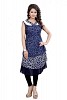 Navy Blue and White Georgette Printed Party Wear Umbrella Style Stitched Designer Kurti For Women @ 42% OFF Rs 741.00 Only FREE Shipping + Extra Discount - kurti, Buy kurti Online, designer kurti, kurta & kurtis, Buy kurta & kurtis,  online Sabse Sasta in India - Kurtas & Kurtis for Women - 11057/20160826
