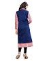 Navy Blue and Pink Chanderi Embroidered Party Wear A-line Style Stitched Designer Kurti For Women @ 41% OFF Rs 803.00 Only FREE Shipping + Extra Discount - kurti, Buy kurti Online, designer kurti, kurta & kurtis, Buy kurta & kurtis,  online Sabse Sasta in India - Kurtas & Kurtis for Women - 11061/20160826