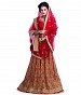 Red Net Embroidered Unstiched Lehenga Choli And Dupatta set @ 63% OFF Rs 2100.00 Only FREE Shipping + Extra Discount - Net Lehenga, Buy Net Lehenga Online, unstich Lehenga, Designer Lehenga, Buy Designer Lehenga,  online Sabse Sasta in India - Lehengas for Women - 6289/20160206