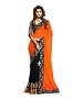 Women Orange color Georgette saree @ 31% OFF Rs 631.00 Only FREE Shipping + Extra Discount - Partywear Saree, Buy Partywear Saree Online, Georgette Saree, Deginer Saree, Buy Deginer Saree,  online Sabse Sasta in India - Sarees for Women - 8238/20160329