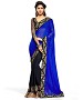 Women Blue color Georgette saree @ 31% OFF Rs 631.00 Only FREE Shipping + Extra Discount - Partywear Saree, Buy Partywear Saree Online, Georgette Saree, Deginer Saree, Buy Deginer Saree,  online Sabse Sasta in India - Sarees for Women - 8239/20160329