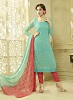 New Sky & Pink Designer Dress Material- Top,Bottom, Buy Top,Bottom Online, Dupatta, Inner, Buy Inner,  online Sabse Sasta in India - Palazzo Pants for Women - 9223/20160518