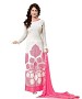 Off White And Pink Georgette Heavy Embroidered Party Wear Unstitched Dress @ 51% OFF Rs 1112.00 Only FREE Shipping + Extra Discount - Georgette Suit, Buy Georgette Suit Online, unstich Suit, Straight suit, Buy Straight suit,  online Sabse Sasta in India - Palazzo Pants for Women - 6683/20160229
