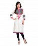 Khadi Cotton Hand Embroidery White Kurti @ 31% OFF Rs 420.00 Only FREE Shipping + Extra Discount - Casual kurtis, Buy Casual kurtis Online, Embroidery Kurtis, Stitched Kurti, Buy Stitched Kurti,  online Sabse Sasta in India - Kurtas & Kurtis for Women - 7708/20160323