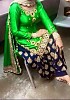 Ladli Green And Blue Punjabi Suit- Designer Patiyala, Buy Designer Patiyala Online, Patiyala Suit, Pakistani Suit, Buy Pakistani Suit,  online Sabse Sasta in India - Palazzo Pants for Women - 11067/20160901